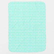 Soft Aqua Mosaic Baby Blanket