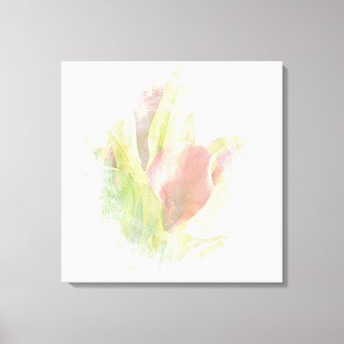   Soft AR12 Artistic Floral Calla Lily Coral Canvas Print