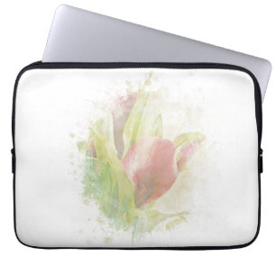 *~* Soft AR12 Artistic Floral Calla Lily Coral Laptop Sleeve