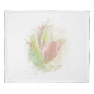 *~* Soft AR12 Artsy Floral Calla Lily Coral Duvet Cover