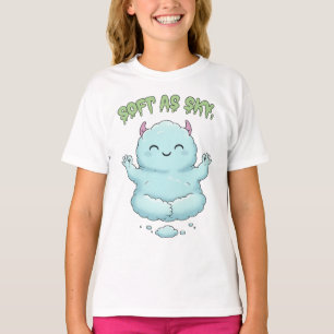 Soft as Sky: Kawaii Cloud Monster Zen Yoga & Medit T-Shirt