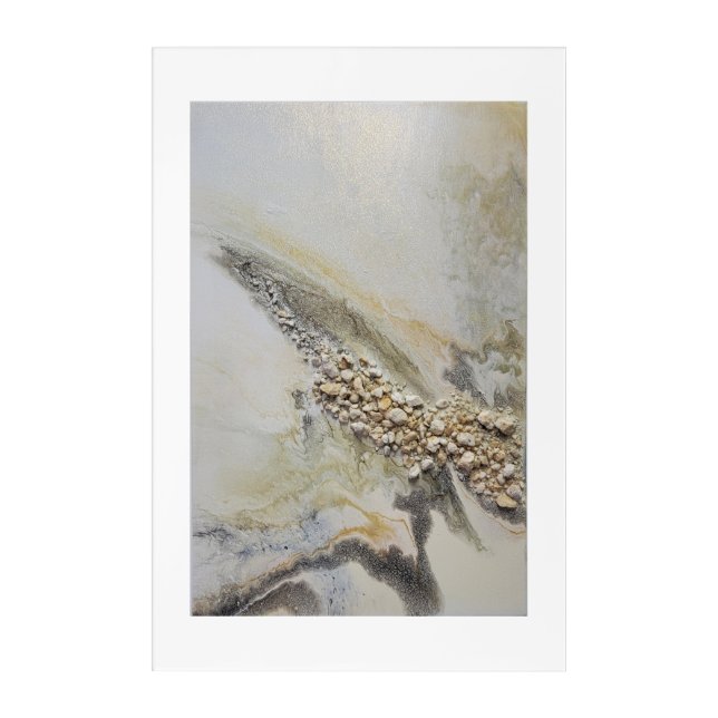 "Soft Aura" Mixed Media Abstract Art (Front)