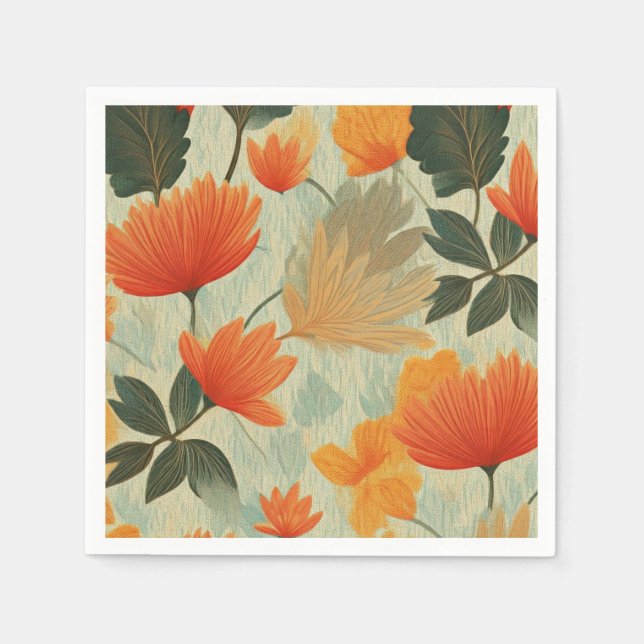 Soft Autumn Garden Napkins (Front)