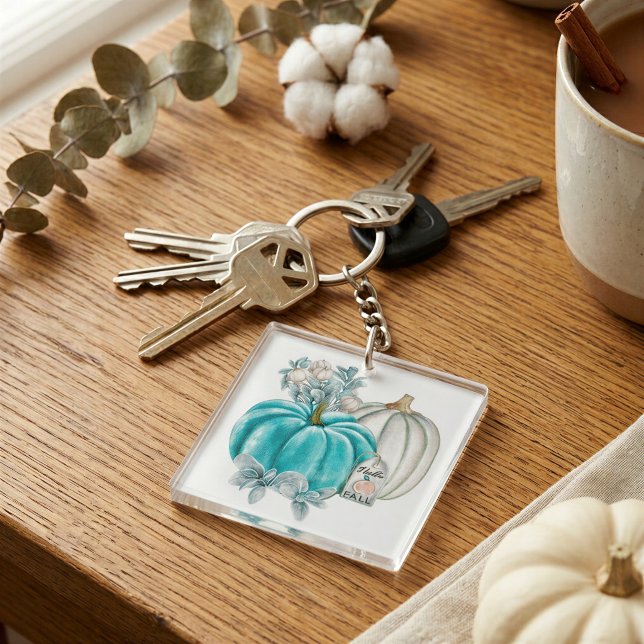 Soft Autumn Pumpkin Acrylic Keychain (Creator Uploaded)