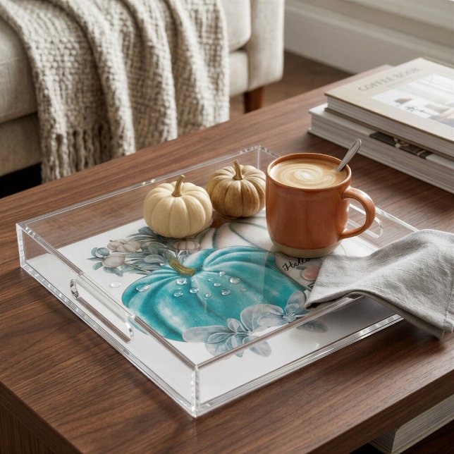 Soft Autumn Pumpkin Acrylic Serving Tray (Creator Uploaded)