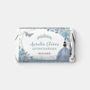 Soft Baby Blue Floral Quinceañera Tiara Princess Hershey's Miniatures