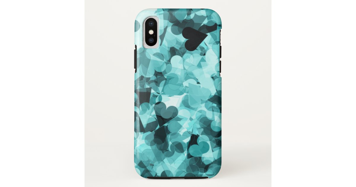 Soft Baby Blue Kawaii Hearts Background Case Mate Iphone Case Zazzle Com