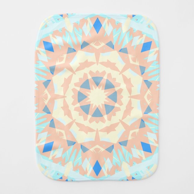 Soft Baby Blue Magic Star Summer Nursery Baby Burp Cloth (Front)