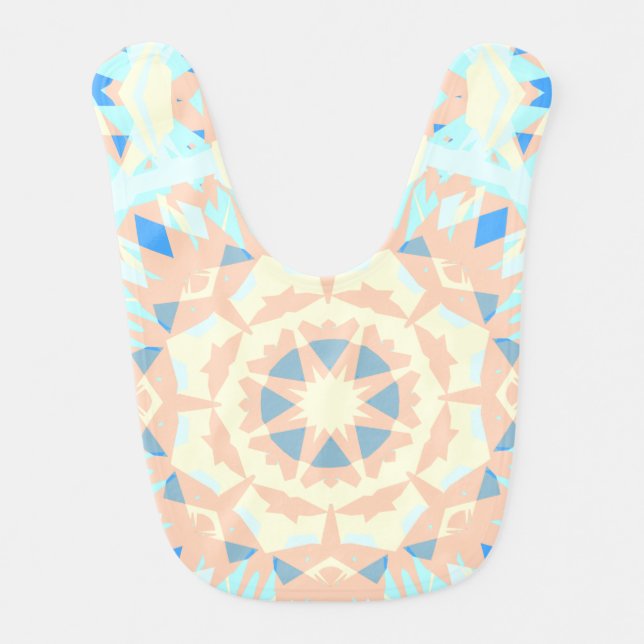 Soft Baby Blue Magic Star Summer Nursery Bib (Front)