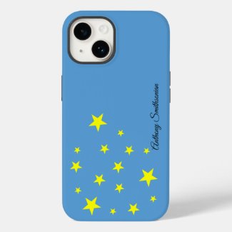 Soft Baby Picton Blue With Golden Stars