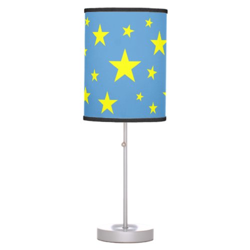Soft Baby Picton Blue With Golden Stars Table Lamp