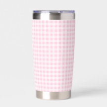 Soft Baby Pink Pastel Gingham Check Pattern