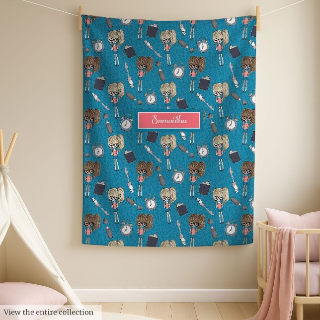 Soft back to school fleece for trendy little girl blanket (Soft back to school fleece for trendy little girl)