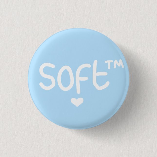 soft™ badge pinback button (Front)