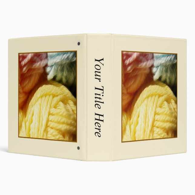 Soft Balls Of Yarn 3 Ring Binder (Background)