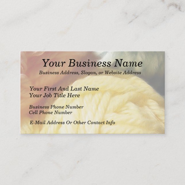 Soft Balls Of Yarn Business Card (Front)