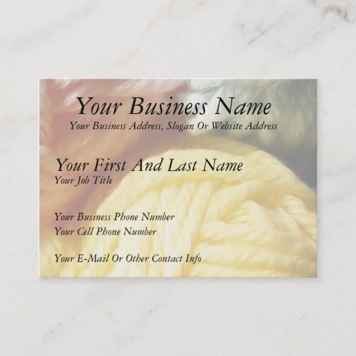 Customizable Soft Balls Of Yarn Business Card