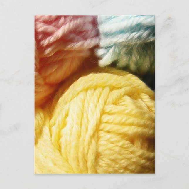 Soft Balls Of Yarn Postcard (Front)