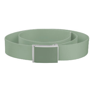 Soft Basil Green, Muted Neutral Solid Color Belt