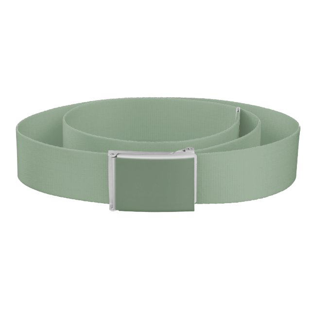 Soft Basil Green, Muted Neutral Solid Color Belt (Coil)