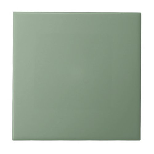 Soft Basil Green Muted Neutral Solid Color Ceramic Tile