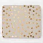 Soft Beige And Gold Glitter City Dots Mouse Pad at Zazzle