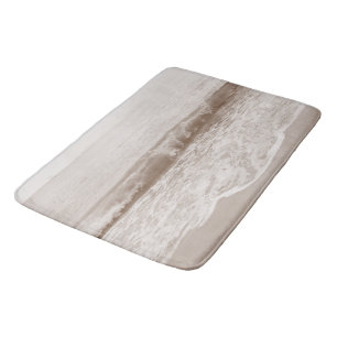 Soft Beige Atlantic Ocean Bliss 2 #ocean #art  Bath Mat