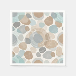 Soft Beige Blue Gray Minimalist Overlapping Napkins