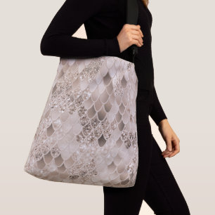 Soft Beige Brown Mermaid Scales Glam 1 Crossbody Bag