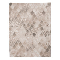 Soft Beige Brown Mermaid Scales Glam 1