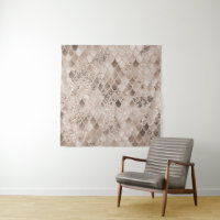 Soft Beige Brown Mermaid Scales Glam 1