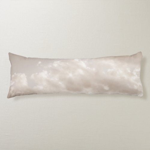Soft Beige Clouds 1 wall art  Body Pillow