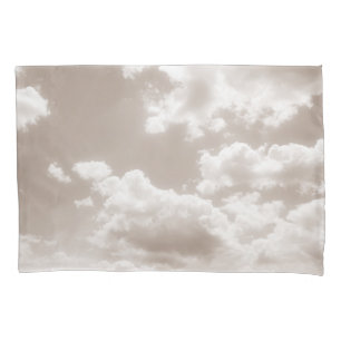 Soft Beige Clouds 5 #clouds #art  Pillow Case