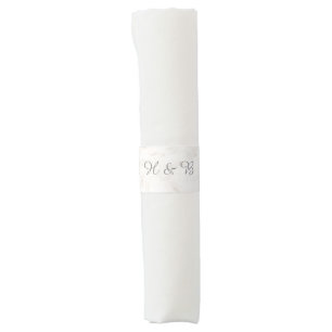 Soft Beige Elegant Marble Wedding Napkin Bands