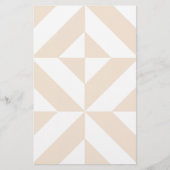 Soft Beige Geometric Deco Cube (Front)