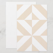 Soft Beige Geometric Deco Cube (Front/Back)