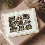 Soft Beige Gingham Photo Collage Christmas Holiday Card<br><div class="desc">Capture cherished memories with our Soft Beige Gingham Christmas Holiday Card! This modern design allows you to showcase your family's favorite photos, set against a charming soft beige gingham background with the festive title "Season Greetings." Personalize the front with your family name and add a heartfelt holiday message on the...</div>