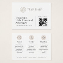 Soft Beige Minimal Waxing Aftercare QR Template
