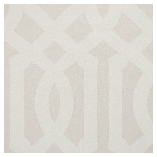 Soft Beige Trellis Large Scale Fabric (Swatch)