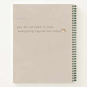 Soft Beige Turtle Coffee Aesthetic Notebook