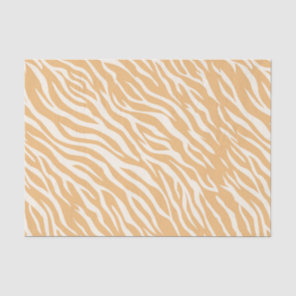 Soft Beige White Neutral Tiger Stripe Decoupage Tissue Paper