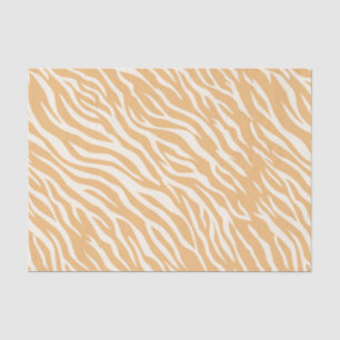 Soft Beige White Neutral Tiger Stripe Decoupage Tissue Paper