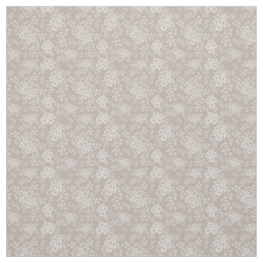 Soft Beige Wildflower Bloom with Neutral Tones Fabric