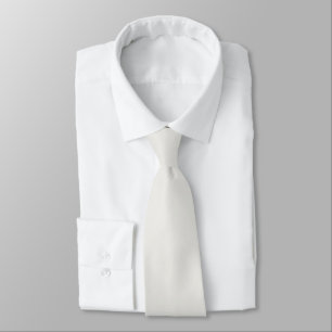 Soft Billowy Cloud White Solid Color Of The Year   Neck Tie