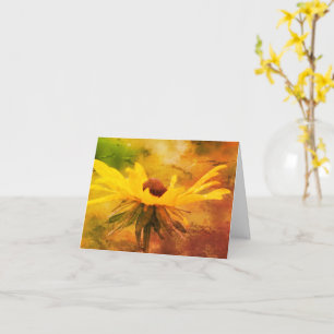Soft Black Eyed Susan Floral Art Note Card