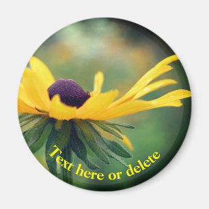 Soft Black Eyed Susan Flower Personalized Magnet