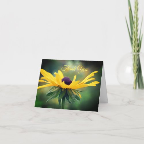 Soft Black Eyed Susan Flower Thank You Card