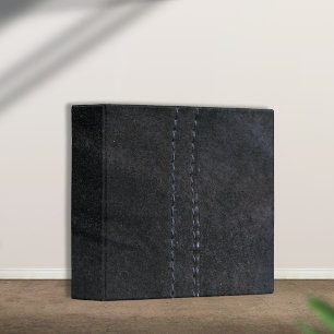Soft Black Faux Suede Leather 3 Ring Binder