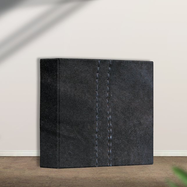 Soft Black Faux Suede Leather 3 Ring Binder (Creator Uploaded)