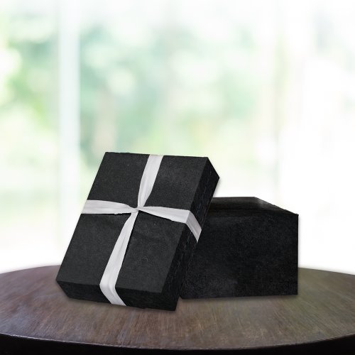 Soft Black Faux Suede Leather Wrapping Paper